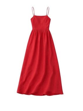 Red Spaghetti Strap Maxi Dress